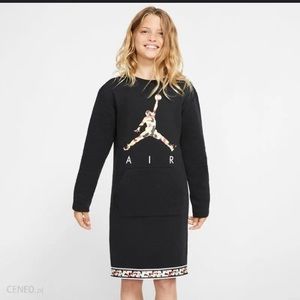B9 Air Jordan Sweatshirt Dress Girls Size XXL 14-16 Yrs Black Logo Nike Jumpman
